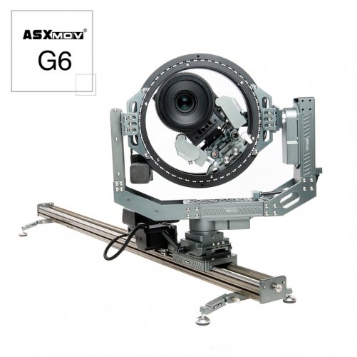 ASXMOV G6 Connectable timelapse stop motion stabilizer rail track system motorized camera slider with 3D head for dslr camera